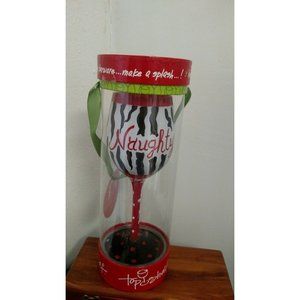 COPY - Top Shelf - Naughty or Nice Wine Glass - NEW